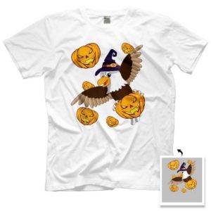 American Bald Eagle With Jack O Lantern Halloween Shirt