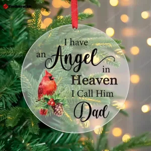 An Angel In Heaven Called Dad Memorial Ornament 2023