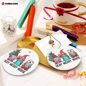 Santa Claus Very Merry Nurse Ornament 2023