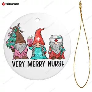 Santa Claus Very Merry Nurse Ornament 2023