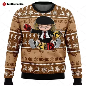 Brian Johnson ACDC Ugly Christmas Sweater