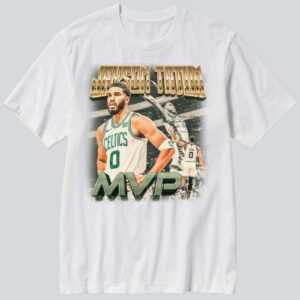 Kristaps Porzingis Wearing Jayson Tatum MVP Shirt