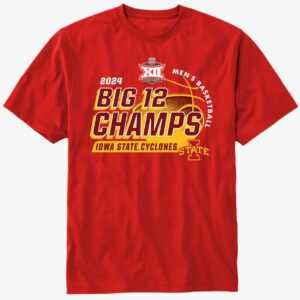 Iowa State 2024 Big 12 Men's Basketball Conference Tournament Champions Locker Room Shirt