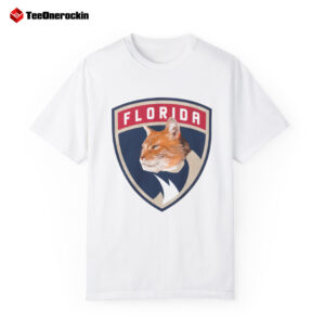 Front Paul Maurice Wear Orange Cat On Logo Florida Shirt