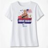 Trump Make Murica Great Again One Murica 4Th Of July Ladies' Boyfriend Shirt
