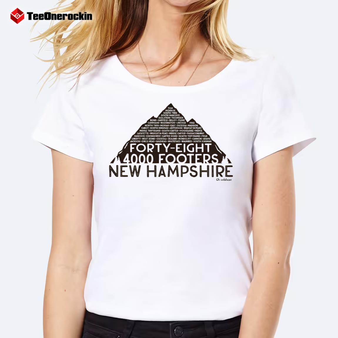 Forty Eight 4000 Footers New Hampshire Ladies Boyfriend Shirt Forty Eight 4000 Footers New Hampshire Ladies Boyfriend Shirt