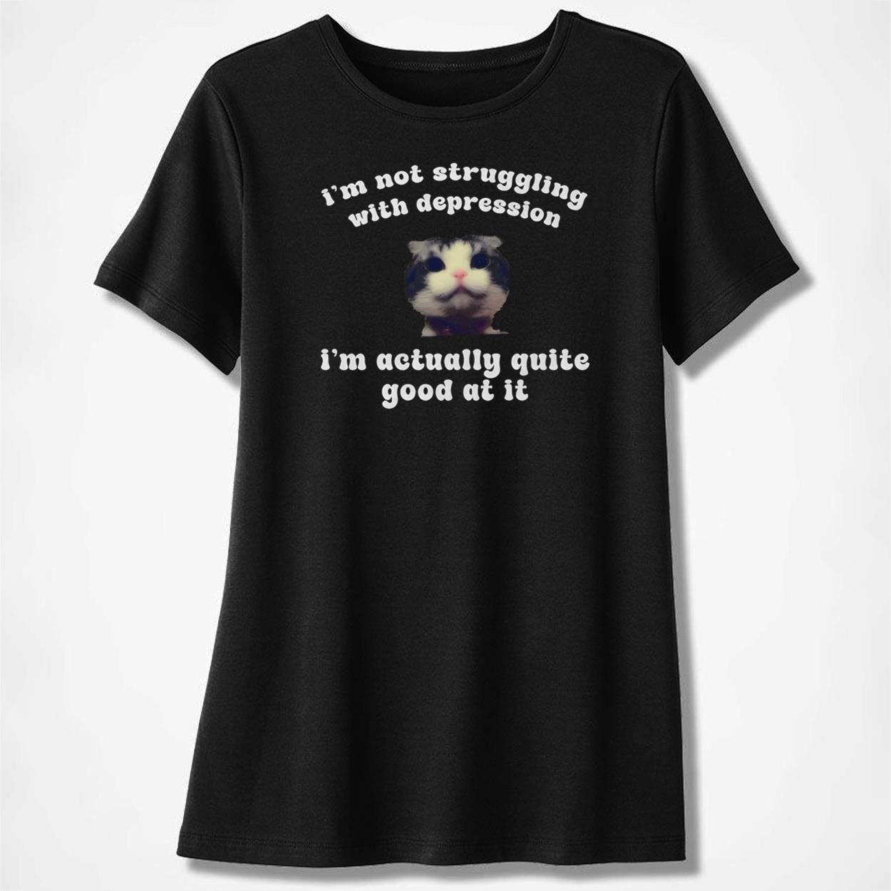 Cat I'm Not Struggeling With Actually Quite Ladies Boyfriend Shirt Cat I'm Not Struggeling With Actually Quite Ladies Boyfriend Shirt