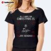 All I Want For Christmas Is Jimi Hendrix 2024 Ladies Boyfriend Shirt