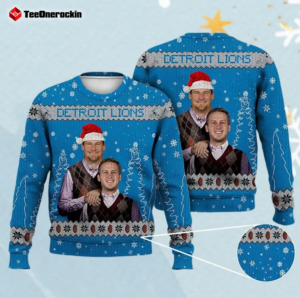 Step Brothers Jared Goff Dan Campbell Ugly Holiday Sweater