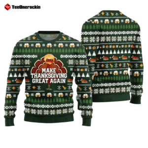 Trump Make Thanksgiving Great Again 2024 Ugly Holiday Sweater