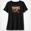 Auburn Tigers Football Bite T-Shirt Auburn Tigers Football Bite Ladies Boyfriend Shirt