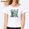 Sit On It Shamrock St Patty's Ladies Boyfriend Shirt
