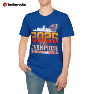 Front 2025 Finals Champions OKC Thunder List Player Shirt