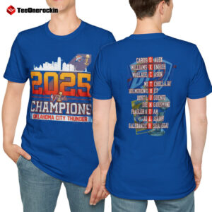 [Front+Back] 2025 Finals Champions OKC Thunder List Player Shirt