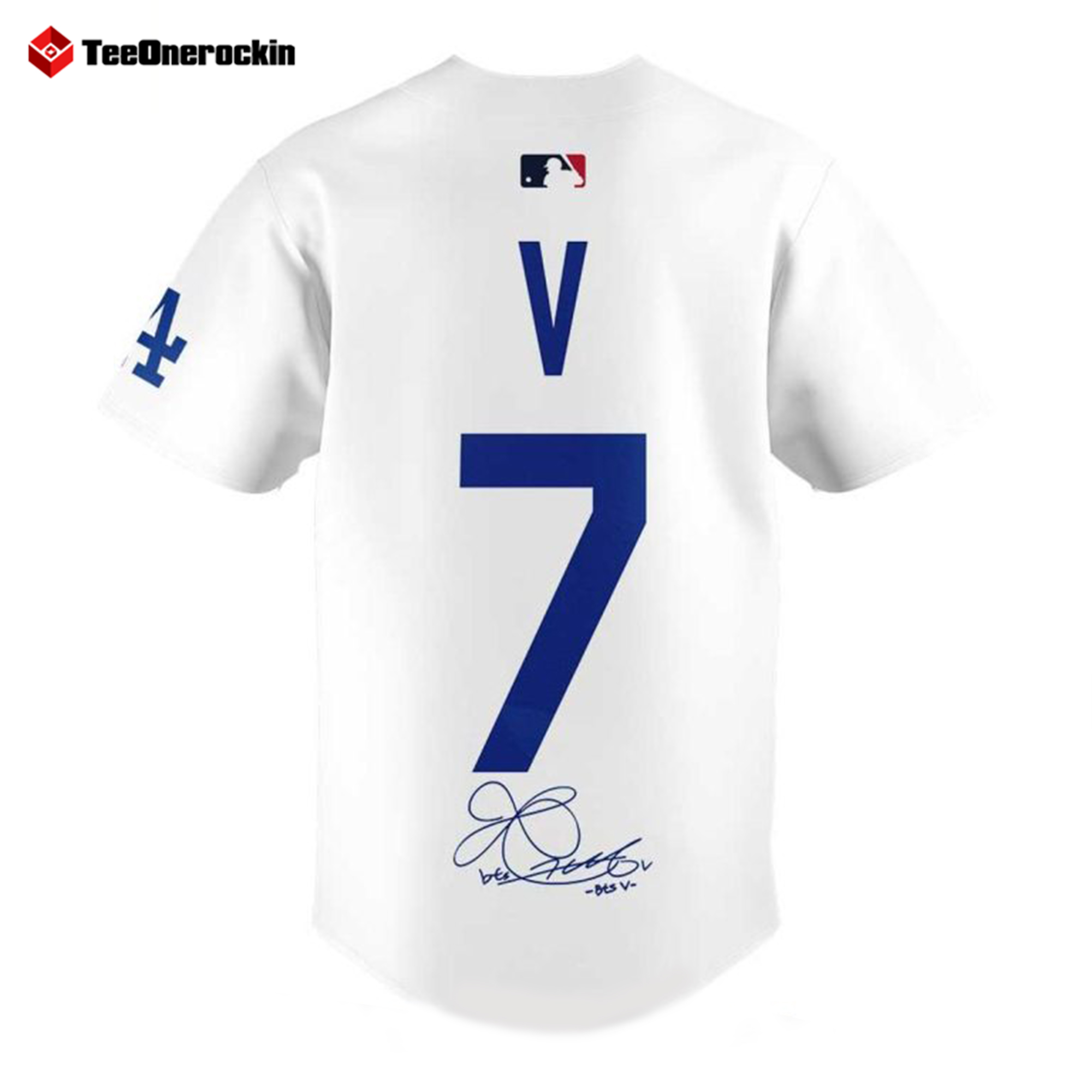 Los Angeles Dodgers 7 V BTS Signature Baseball Jersey