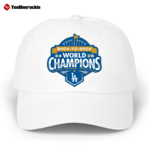 Back To Back World Champions LA 24 25 Logo Hat