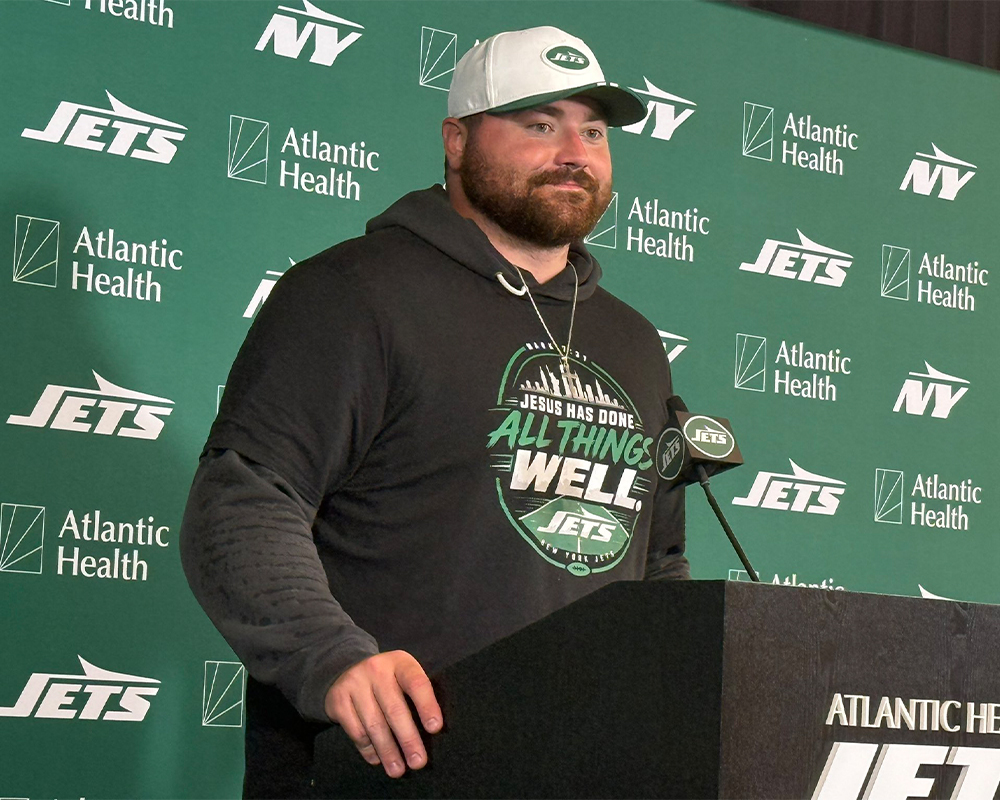 Harrison Phillips Wearing Mark 7 37 Jesus Has Done All Things Jets Hoodie
