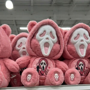 Pink Bear Ghostface Halloween Plush Toy